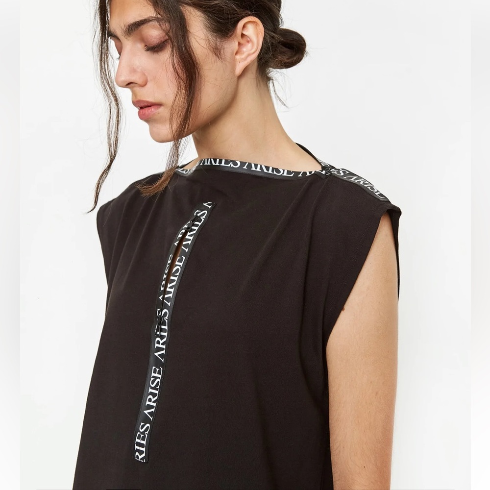 Aries zip dress classic temple FRAR50010 black Small NWT - Picture 3 of 14